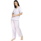 Womens Satin Solid VNeck Full Pajama Night Suit